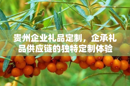 贵州企业礼品定制，企承礼品供应链的独特定制体验